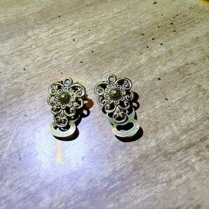 West Germany Floral Clip Earrings